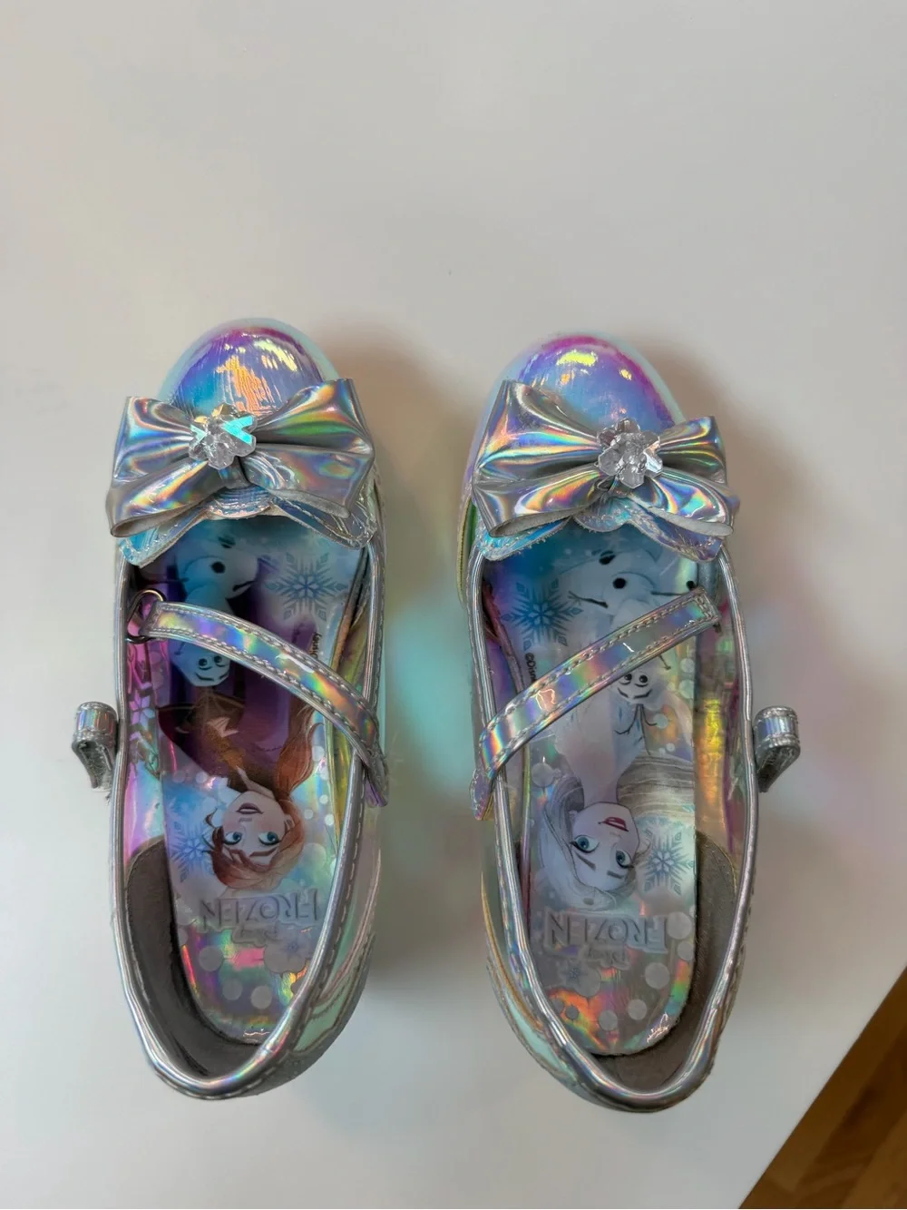 Disney Iridescent Rainbow Mary Jane Dress Shoes with Bow